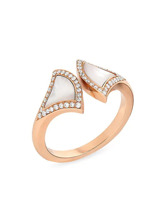 [Vellora Opalyn]DREAM MOP DIAMOND OPEN RING