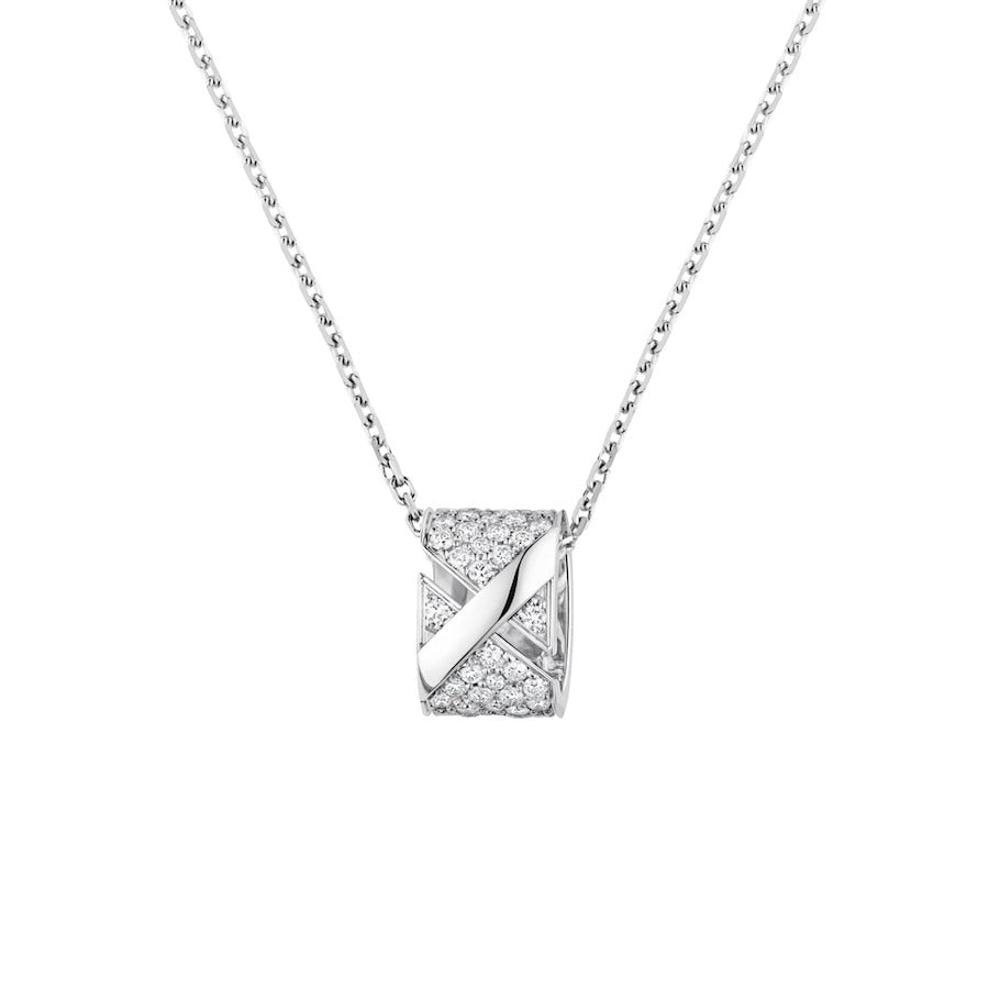 [Vellora Opalyn]LIENS EVIDENCE DIAMOND PAVED NECKLACE