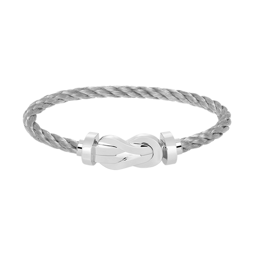 [Vellora Opalyn]CHANCE LARGE 8 FIGURE BUCKLE NO DIAMOND BRACELET SILVER