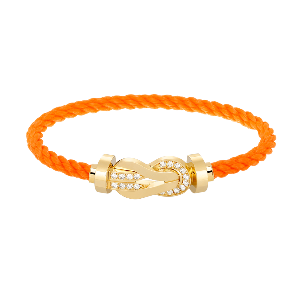 [Vellora Opalyn]CHANCE LARGE 8 FIGURE BUCKLE HALF DIAMOND BRACELET GOLD