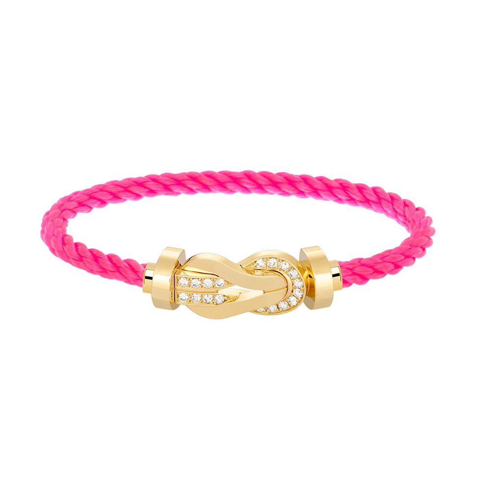 [Vellora Opalyn]CHANCE LARGE 8 FIGURE BUCKLE HALF DIAMOND BRACELET GOLD