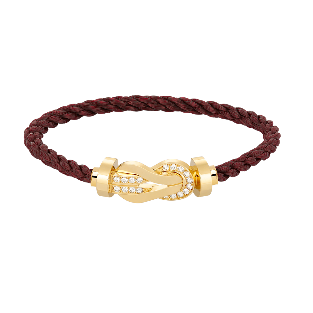 [Vellora Opalyn]CHANCE LARGE 8 FIGURE BUCKLE HALF DIAMOND BRACELET GOLD
