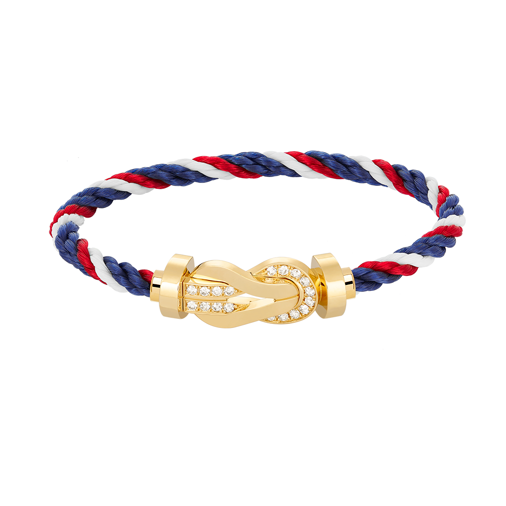 [Vellora Opalyn]CHANCE LARGE 8 FIGURE BUCKLE HALF DIAMOND BRACELET GOLD