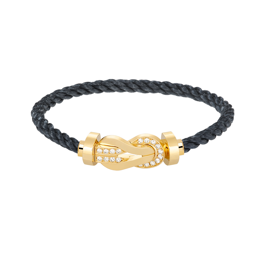[Vellora Opalyn]CHANCE LARGE 8 FIGURE BUCKLE HALF DIAMOND BRACELET GOLD