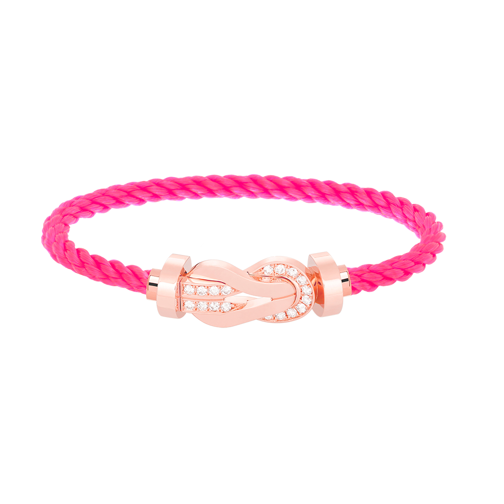 [Vellora Opalyn]CHANCE LARGE 8 FIGURE BUCKLE HALF DIAMOND BRACELET ROSE GOLD