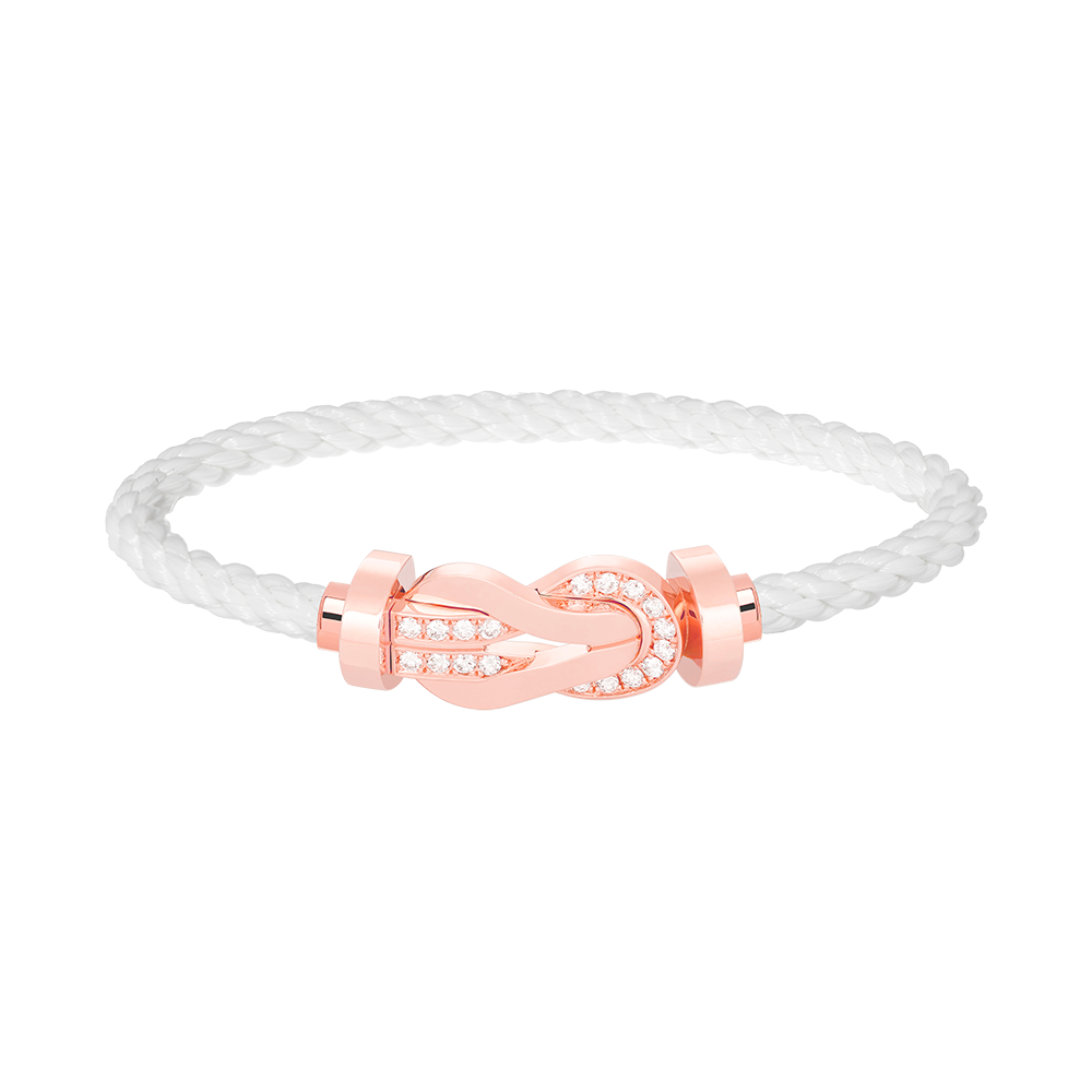 [Vellora Opalyn]CHANCE LARGE 8 FIGURE BUCKLE HALF DIAMOND BRACELET ROSE GOLD