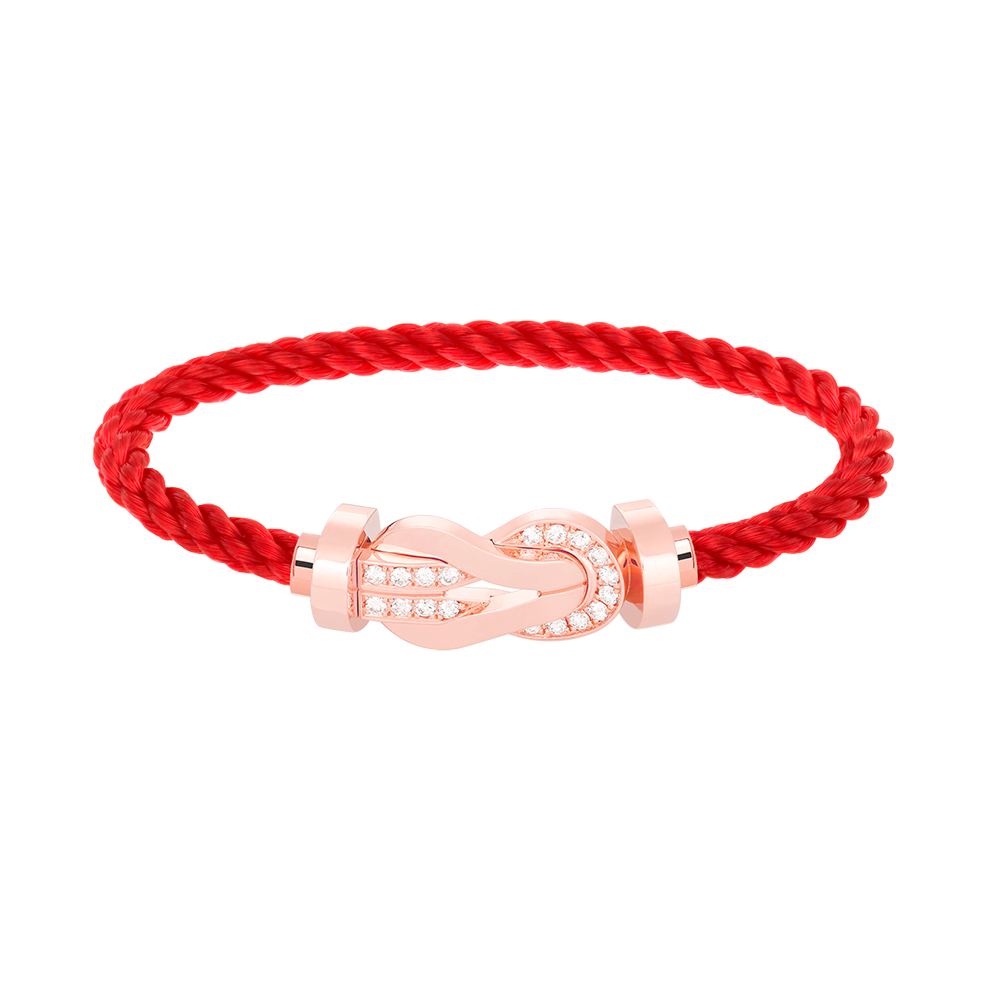 [Vellora Opalyn]CHANCE LARGE 8 FIGURE BUCKLE HALF DIAMOND BRACELET ROSE GOLD