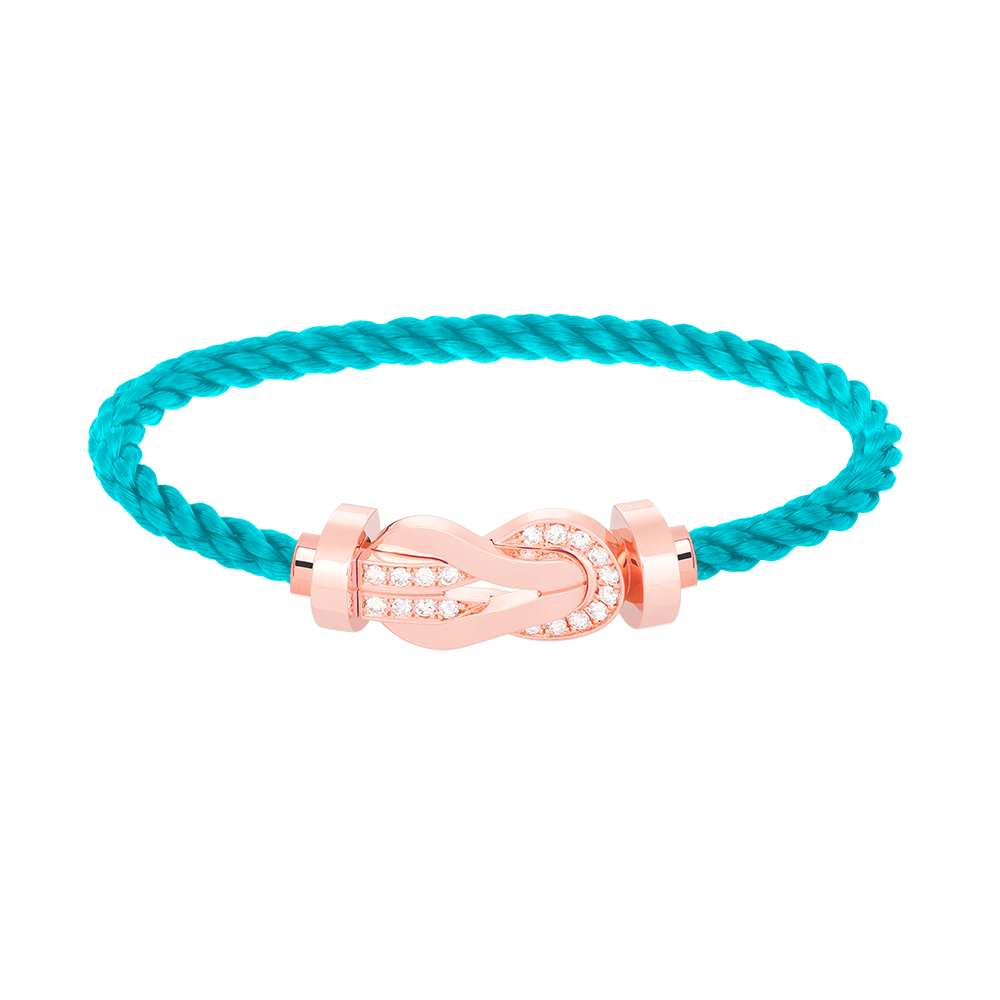 [Vellora Opalyn]CHANCE LARGE 8 FIGURE BUCKLE HALF DIAMOND BRACELET ROSE GOLD
