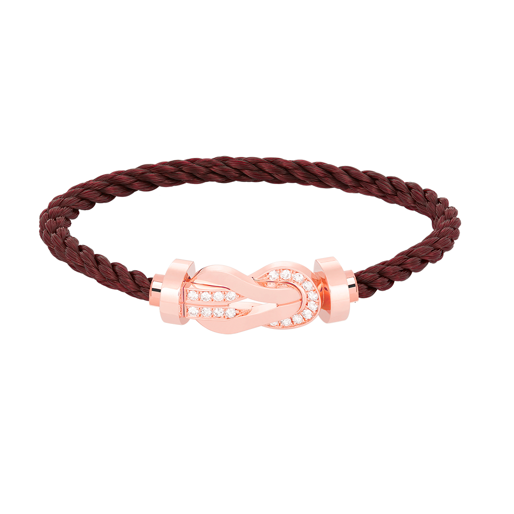 [Vellora Opalyn]CHANCE LARGE 8 FIGURE BUCKLE HALF DIAMOND BRACELET ROSE GOLD