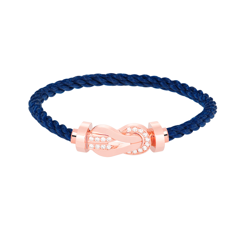 [Vellora Opalyn]CHANCE LARGE 8 FIGURE BUCKLE HALF DIAMOND BRACELET ROSE GOLD