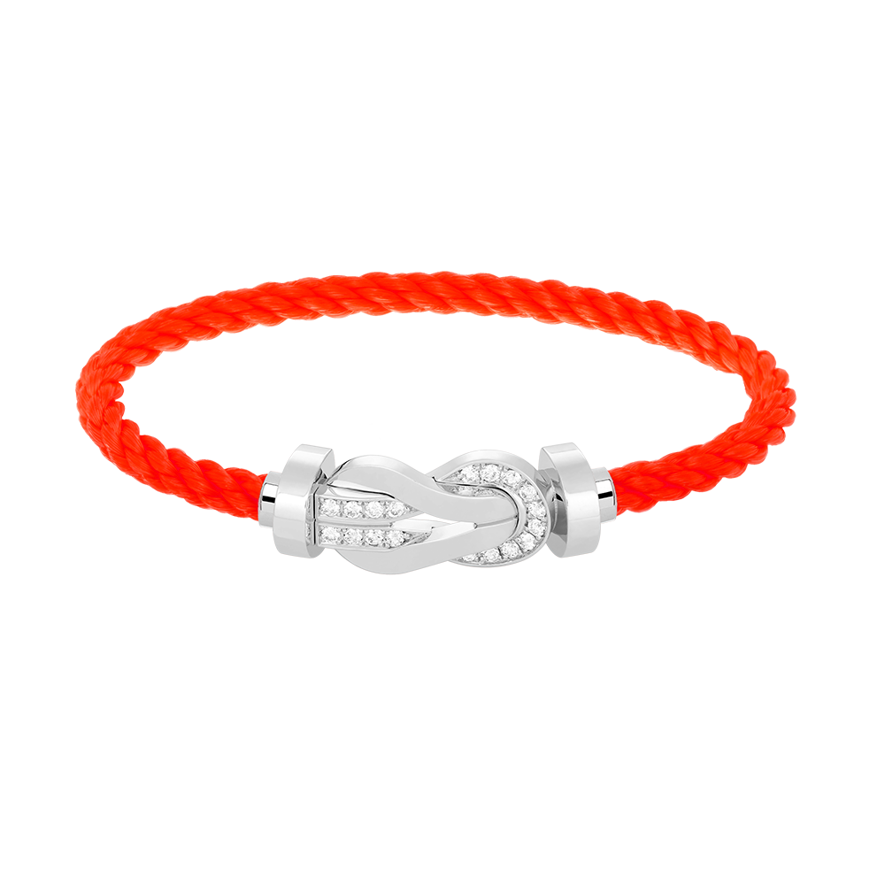 [Vellora Opalyn]CHANCE LARGE 8 FIGURE BUCKLE HALF DIAMOND BRACELET SILVER