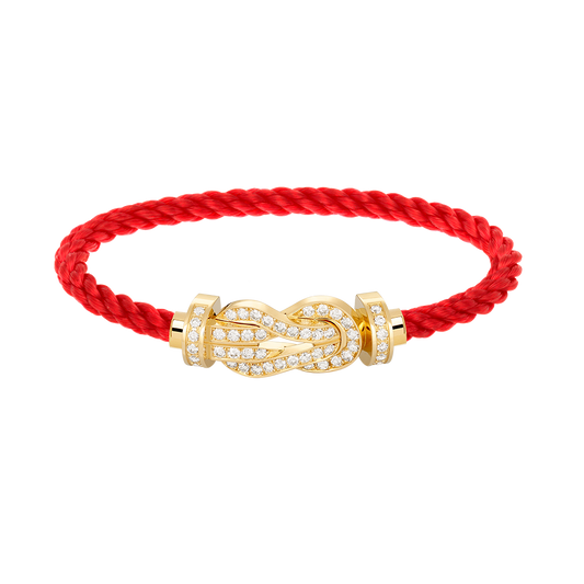 [Vellora Opalyn]CHANCE LARGE 8 FIGURE BUCKLE FULLDIAMOND BRACELET GOLD