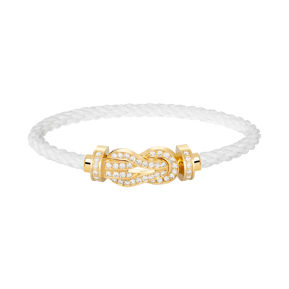 [Vellora Opalyn]CHANCE LARGE 8 FIGURE BUCKLE FULLDIAMOND BRACELET GOLD