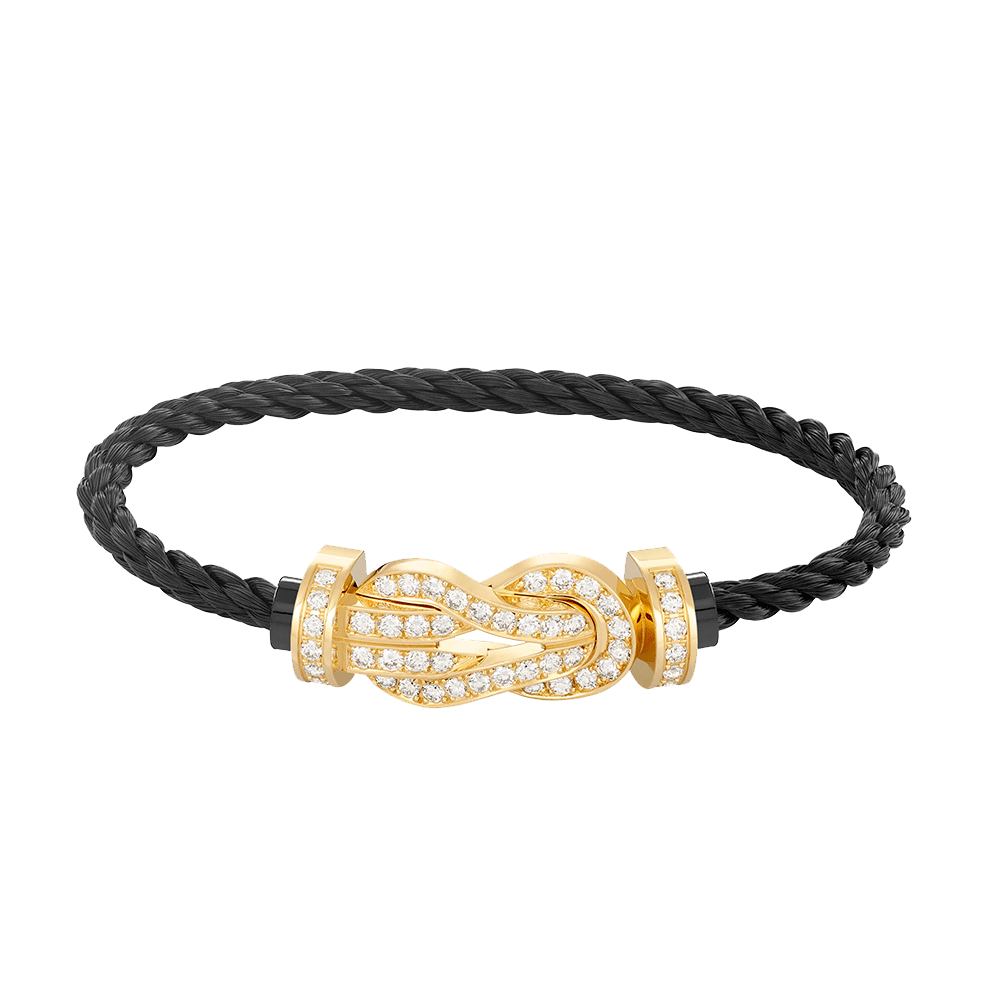 [Vellora Opalyn]CHANCE LARGE 8 FIGURE BUCKLE FULLDIAMOND BRACELET GOLD