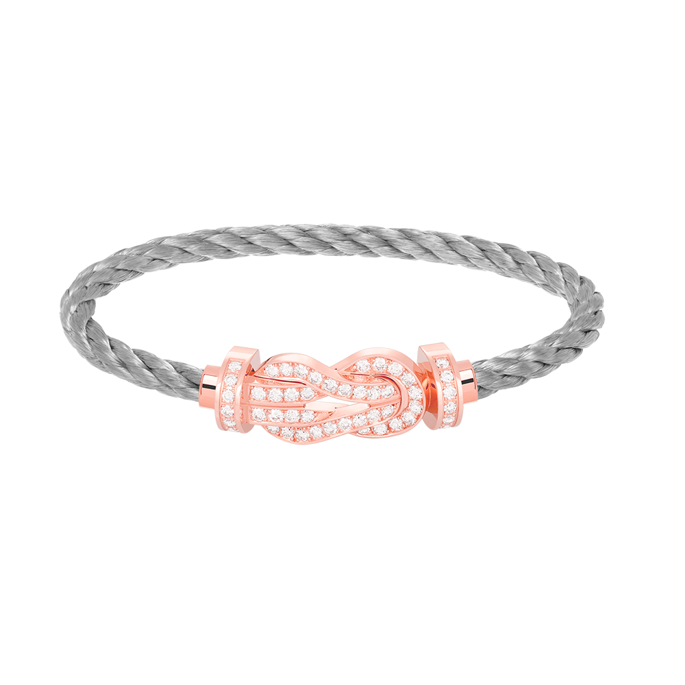 [Vellora Opalyn]CHANCE LARGE 8 FIGURE BUCKLE FULL DIAMOND BRACELET ROSE GOLD