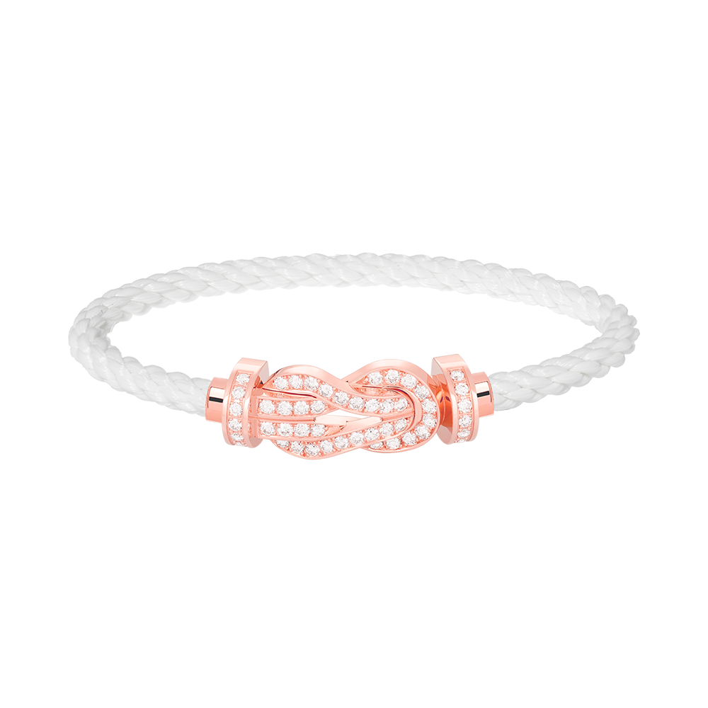 [Vellora Opalyn]CHANCE LARGE 8 FIGURE BUCKLE FULL DIAMOND BRACELET ROSE GOLD