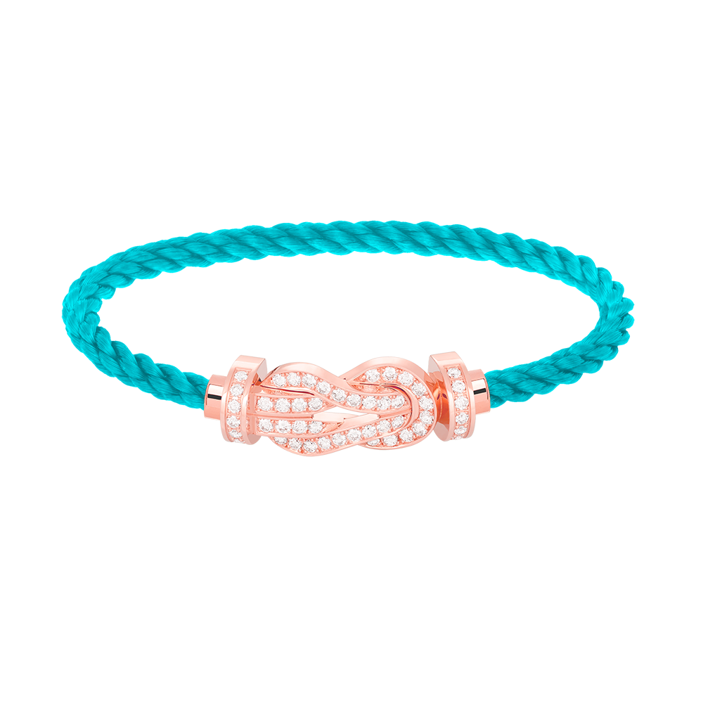 [Vellora Opalyn]CHANCE LARGE 8 FIGURE BUCKLE FULL DIAMOND BRACELET ROSE GOLD