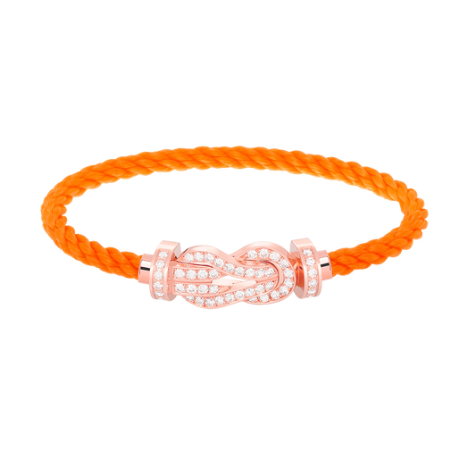 [Vellora Opalyn]CHANCE LARGE 8 FIGURE BUCKLE FULL DIAMOND BRACELET ROSE GOLD
