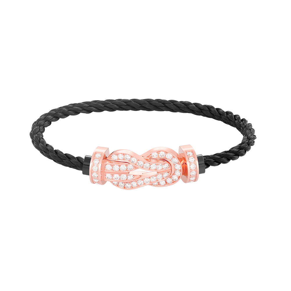 [Vellora Opalyn]CHANCE LARGE 8 FIGURE BUCKLE FULL DIAMOND BRACELET ROSE GOLD