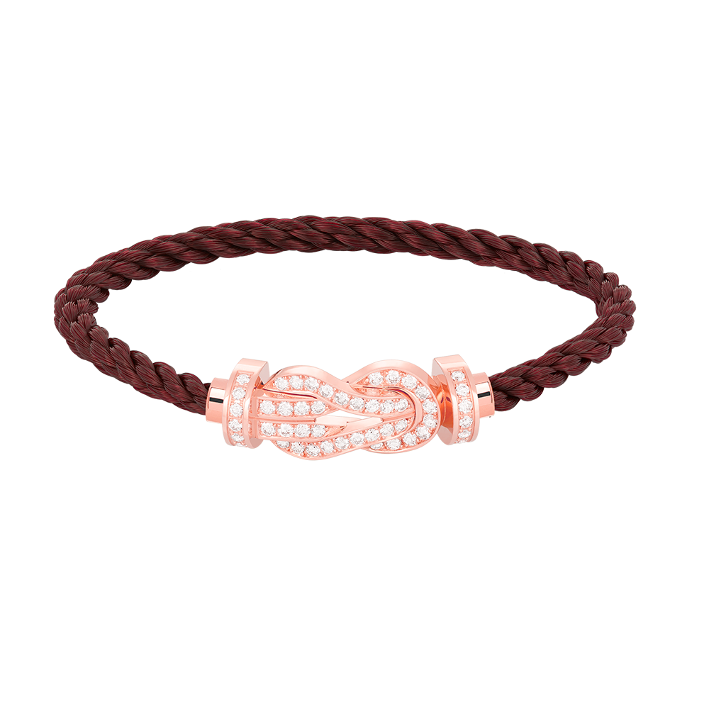 [Vellora Opalyn]CHANCE LARGE 8 FIGURE BUCKLE FULL DIAMOND BRACELET ROSE GOLD