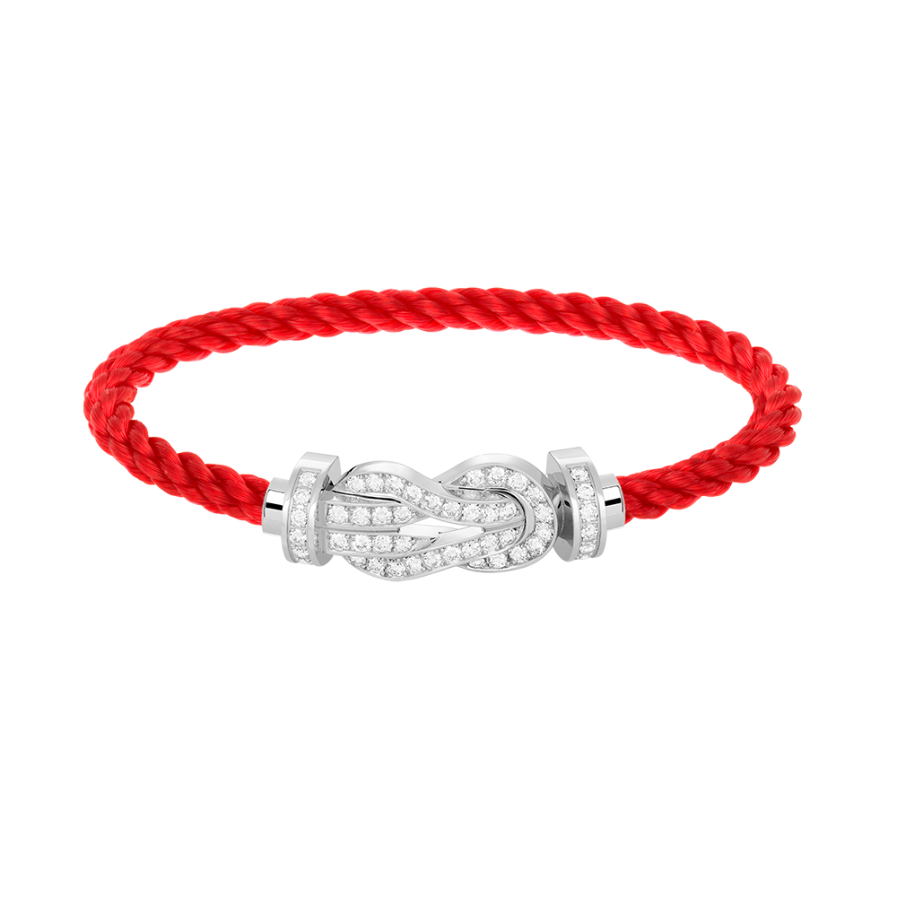 [Vellora Opalyn]CHANCE LARGE 8 FIGURE BUCKLE FULL DIAMOND BRACELET SILVER