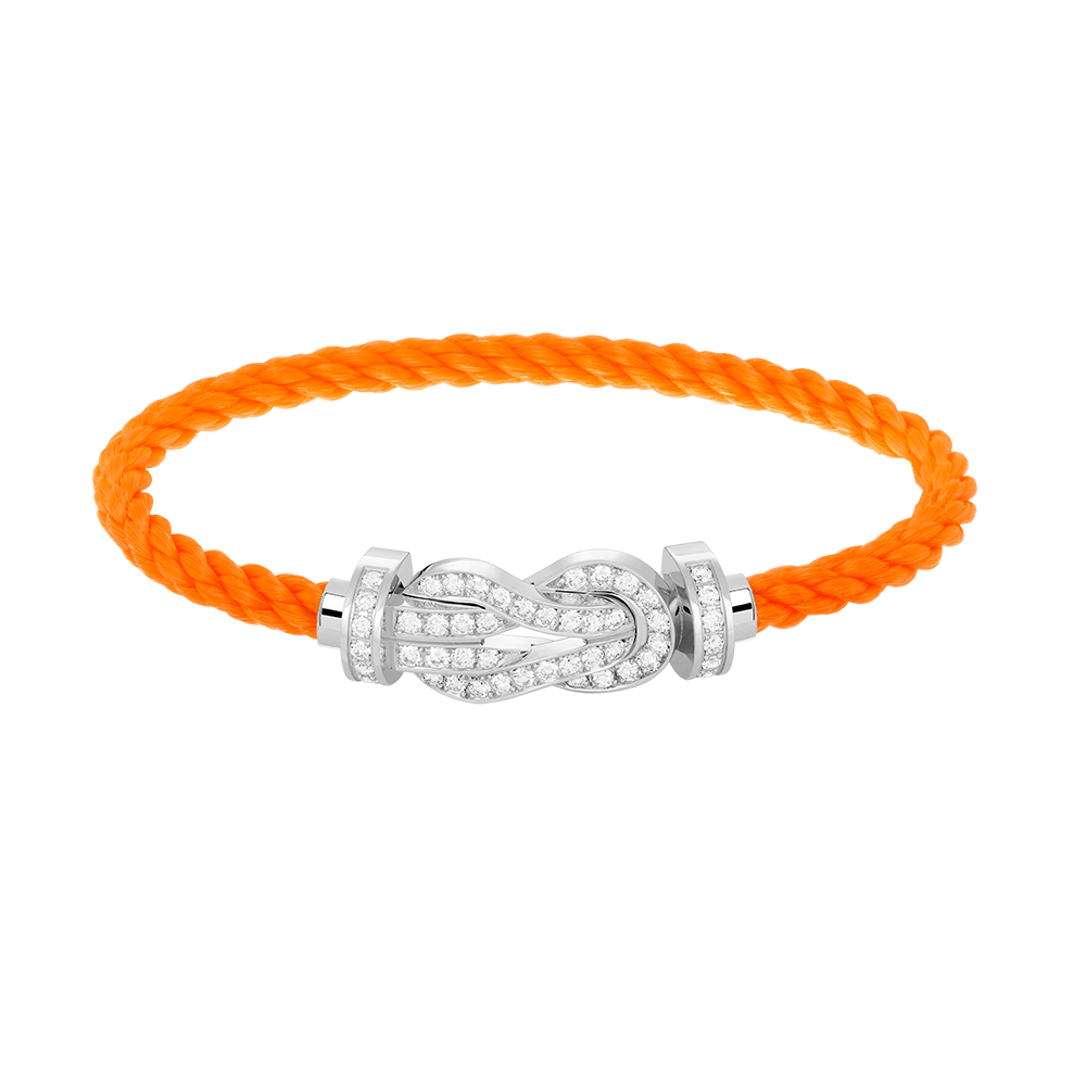 [Vellora Opalyn]CHANCE LARGE 8 FIGURE BUCKLE FULL DIAMOND BRACELET SILVER