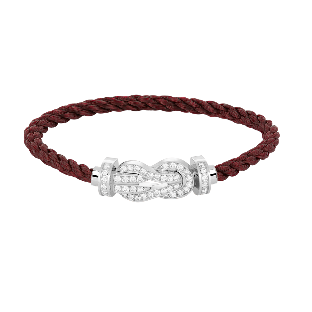 [Vellora Opalyn]CHANCE LARGE 8 FIGURE BUCKLE FULL DIAMOND BRACELET SILVER