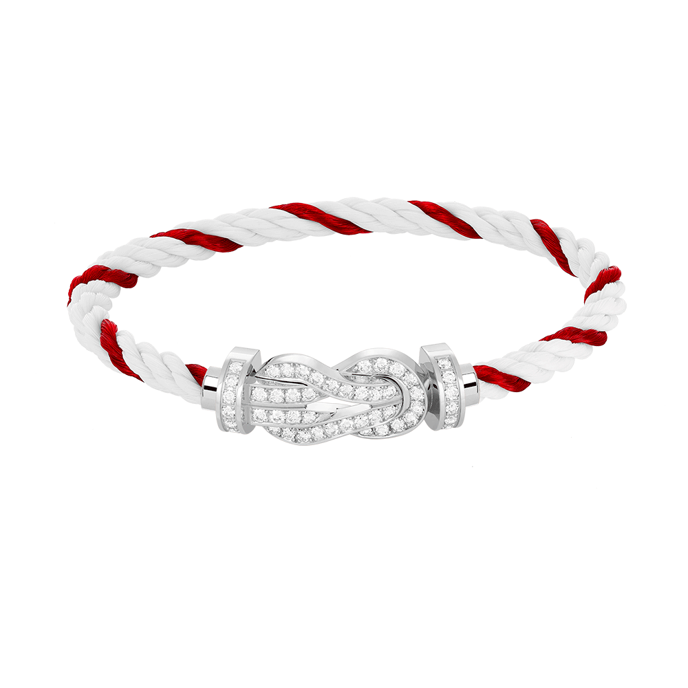 [Vellora Opalyn]CHANCE LARGE 8 FIGURE BUCKLE FULL DIAMOND BRACELET SILVER