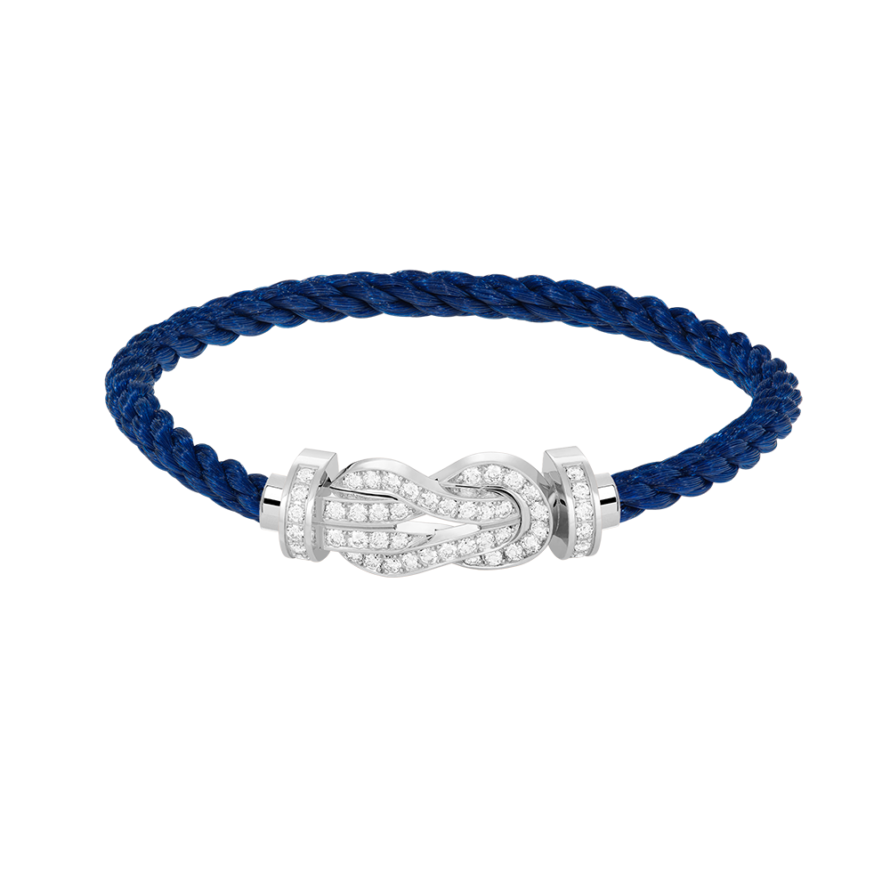 [Vellora Opalyn]CHANCE LARGE 8 FIGURE BUCKLE FULL DIAMOND BRACELET SILVER