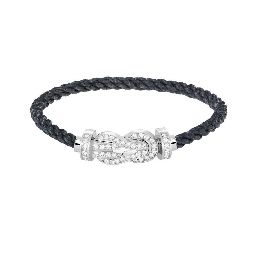 [Vellora Opalyn]CHANCE LARGE 8 FIGURE BUCKLE FULL DIAMOND BRACELET SILVER