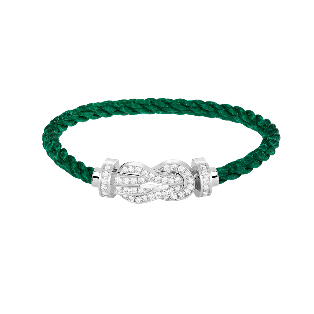 [Vellora Opalyn]CHANCE LARGE 8 FIGURE BUCKLE FULL DIAMOND BRACELET SILVER