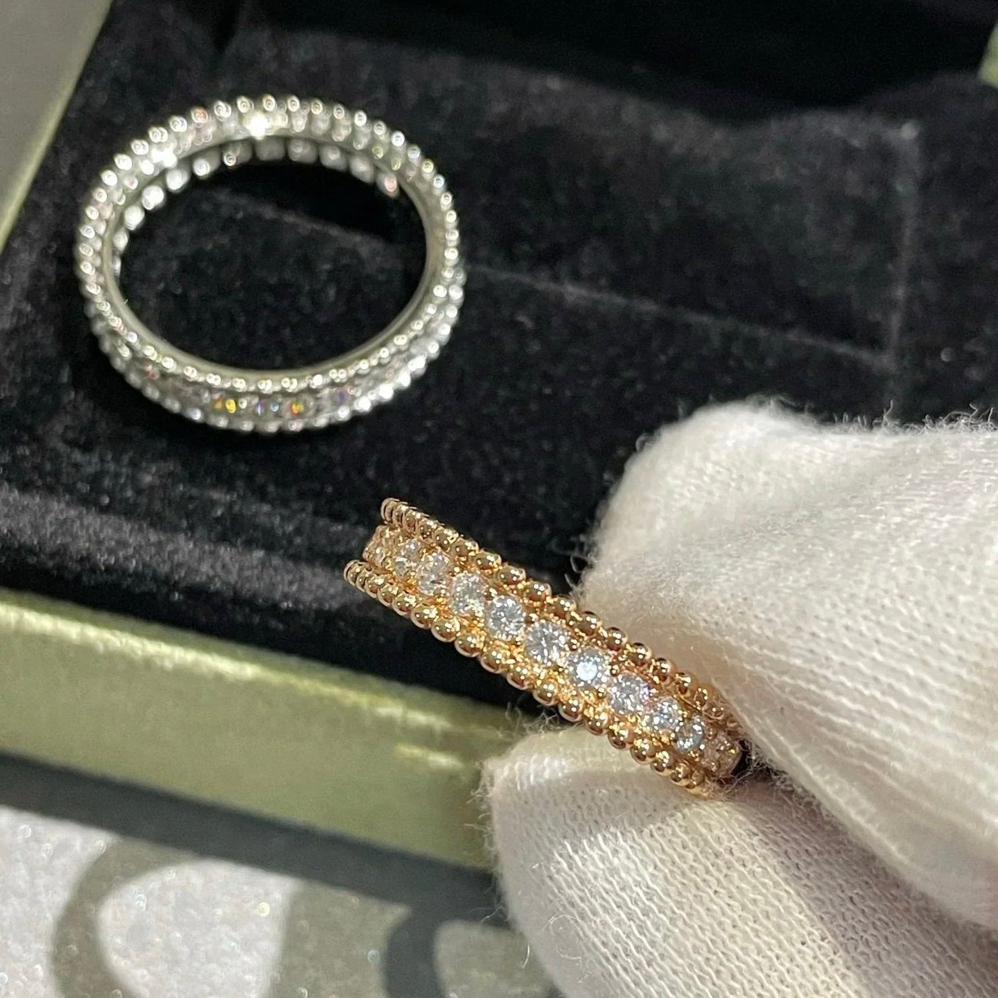 [Vellora Opalyn]PERLEE DIAMOND SILVER RING