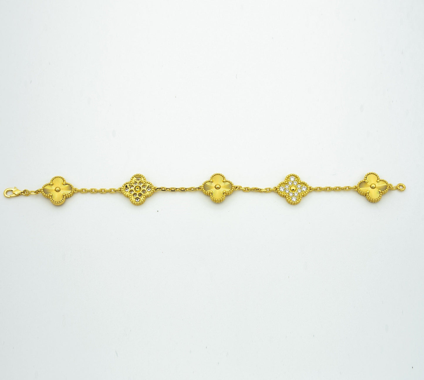 [Vellora Opalyn]CLOVER BRACELET 5 MOTIFS GOLD DIAMOND