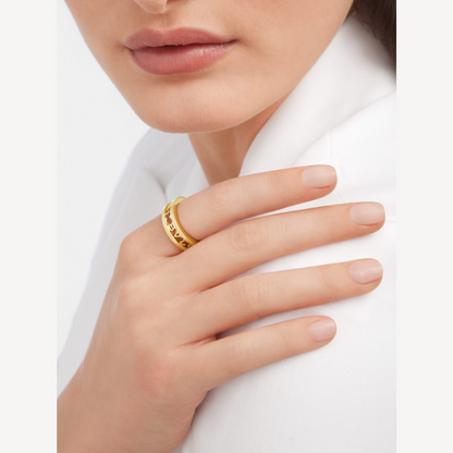 [Vellora Opalyn]ZERO 1 ONE-BAND WITH OPENWORK LOGO SPIRAL RING