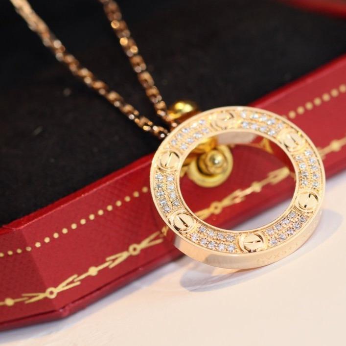 [Vellora Opalyn]LOVE NECKLACE ADJUSTABLE ROSE GOLD