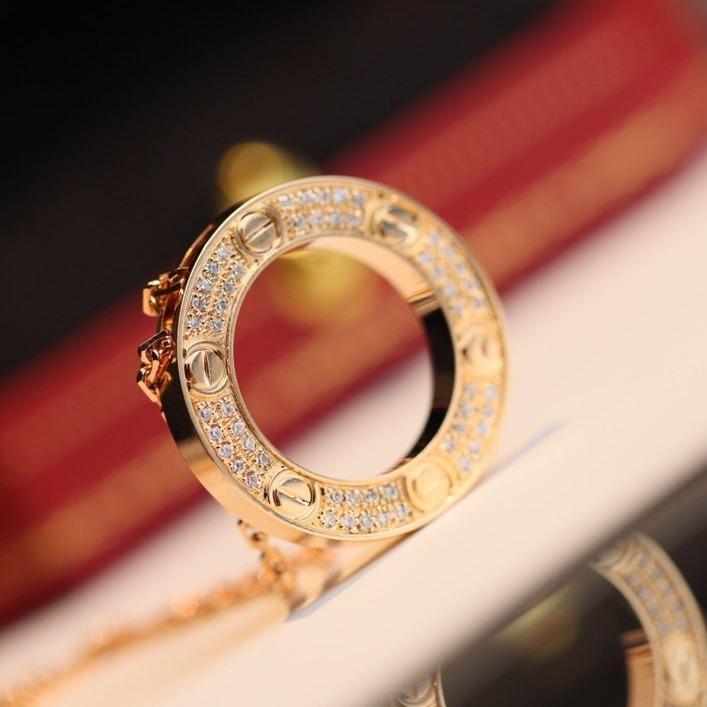 [Vellora Opalyn]LOVE NECKLACE ADJUSTABLE ROSE GOLD