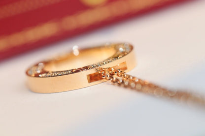 [Vellora Opalyn]LOVE NECKLACE ADJUSTABLE ROSE GOLD
