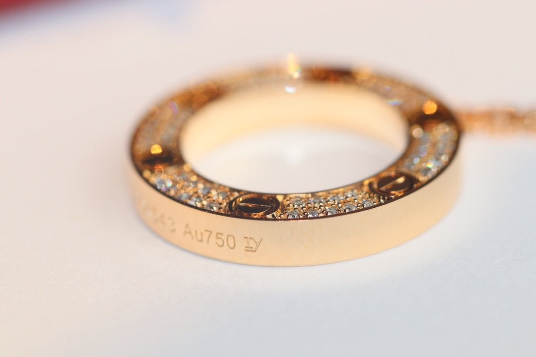 [Vellora Opalyn]LOVE NECKLACE ADJUSTABLE ROSE GOLD