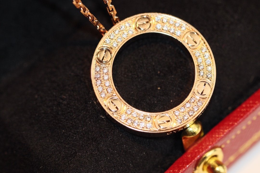 [Vellora Opalyn]LOVE NECKLACE ADJUSTABLE ROSE GOLD