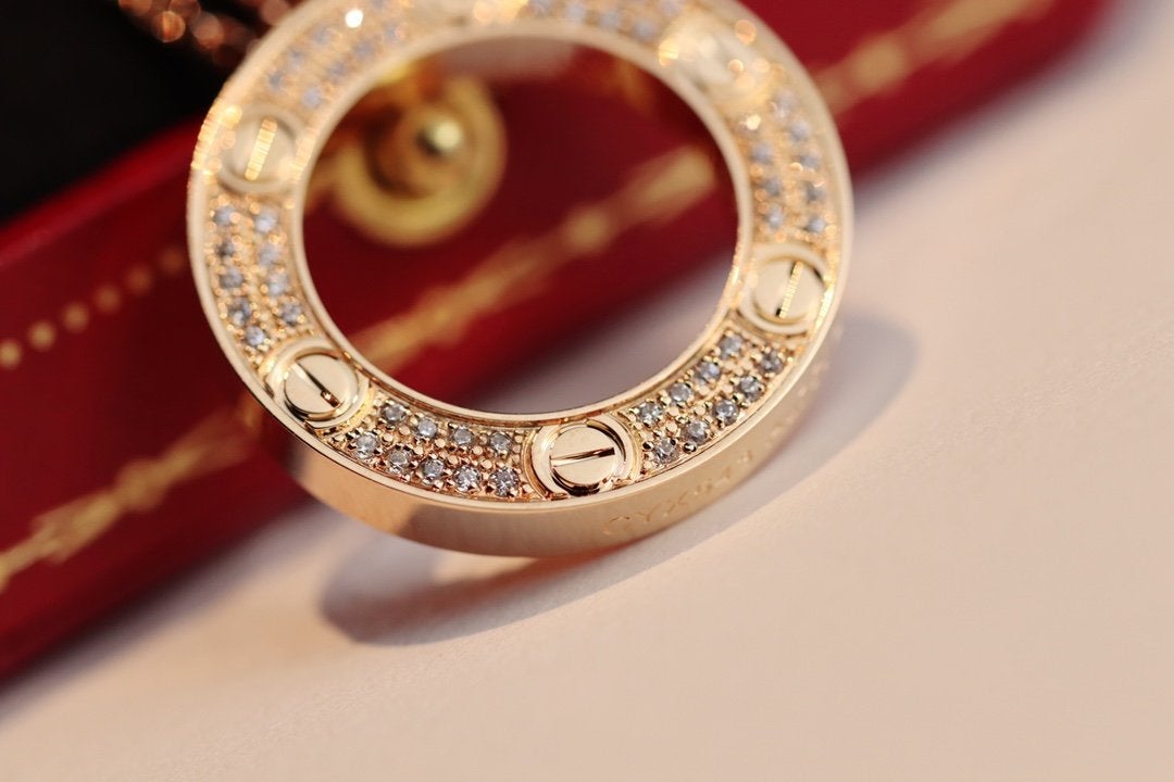 [Vellora Opalyn]LOVE NECKLACE ADJUSTABLE ROSE GOLD