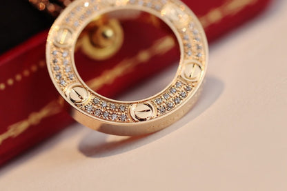 [Vellora Opalyn]LOVE NECKLACE ADJUSTABLE ROSE GOLD