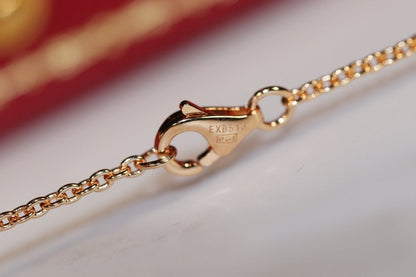 [Vellora Opalyn]LOVE NECKLACE PINK GOLD AND SILVER