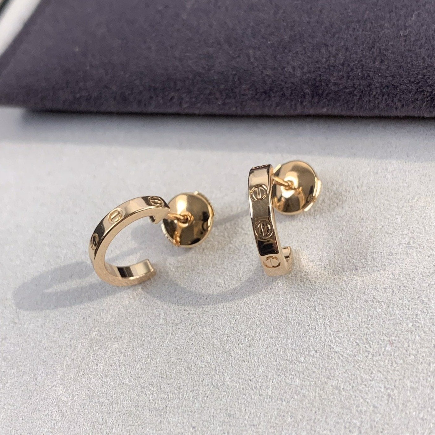 [Vellora Opalyn]LOVE EARRINGS 2.65MM PINK GOLD