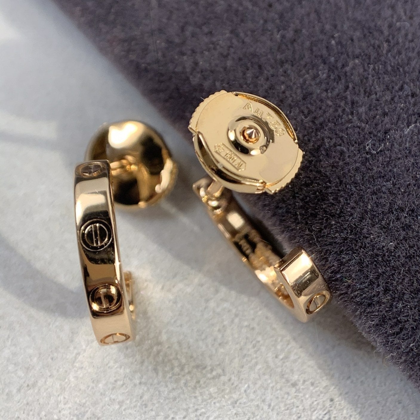 [Vellora Opalyn]LOVE EARRINGS 2.65MM PINK GOLD