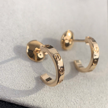 [Vellora Opalyn]LOVE EARRINGS 2.65MM PINK GOLD