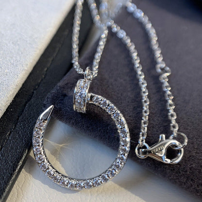 [Vellora Opalyn]JUSTE NECKLACE SILVER DIAMONDS