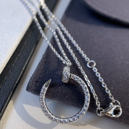 [Vellora Opalyn]JUSTE NECKLACE SILVER DIAMONDS