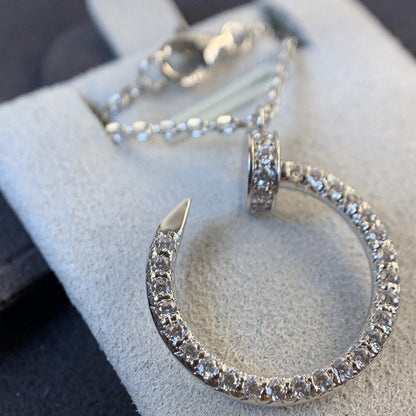 [Vellora Opalyn]JUSTE NECKLACE SILVER DIAMONDS