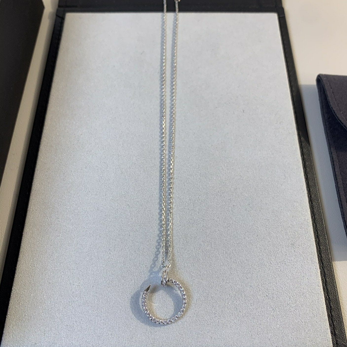 [Vellora Opalyn]JUSTE NECKLACE SILVER DIAMONDS