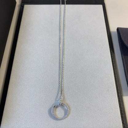 [Vellora Opalyn]JUSTE NECKLACE SILVER DIAMONDS